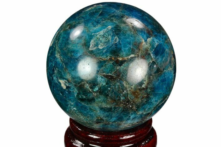 Bright Blue Apatite Sphere - Madagascar #121838